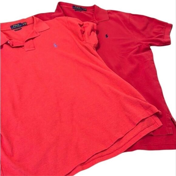 Polo by Ralph Lauren 2 size XL red short sleeve polo shirts GUC - Picture 1 of 16